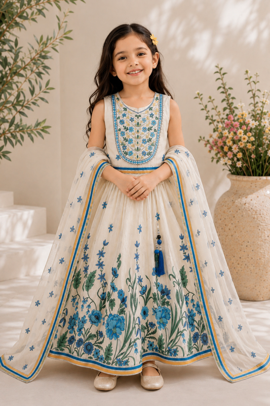 MAL COTTON WHITE LEHNGA