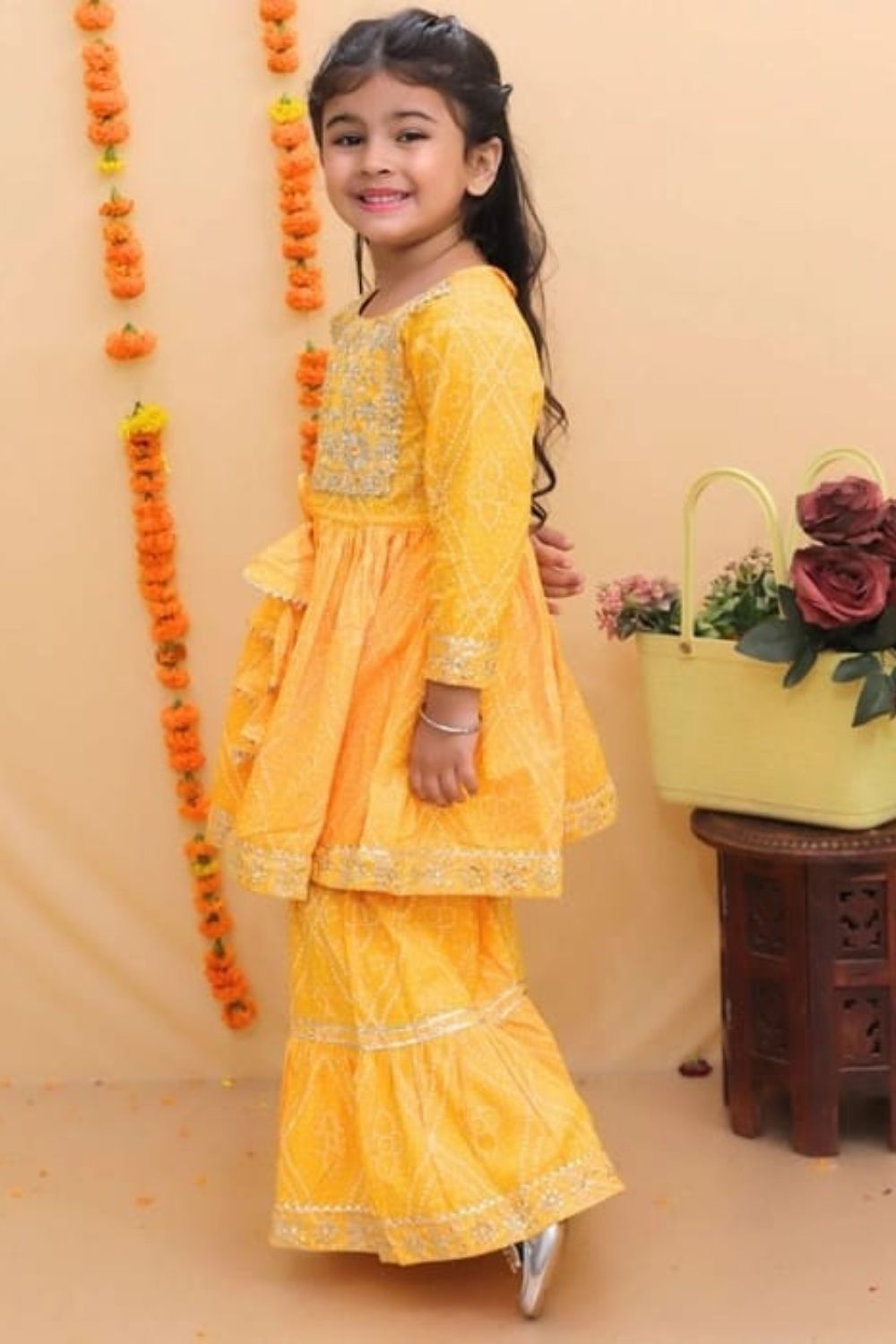 JAIPURI COTTON FROCK STYLE SHARARA