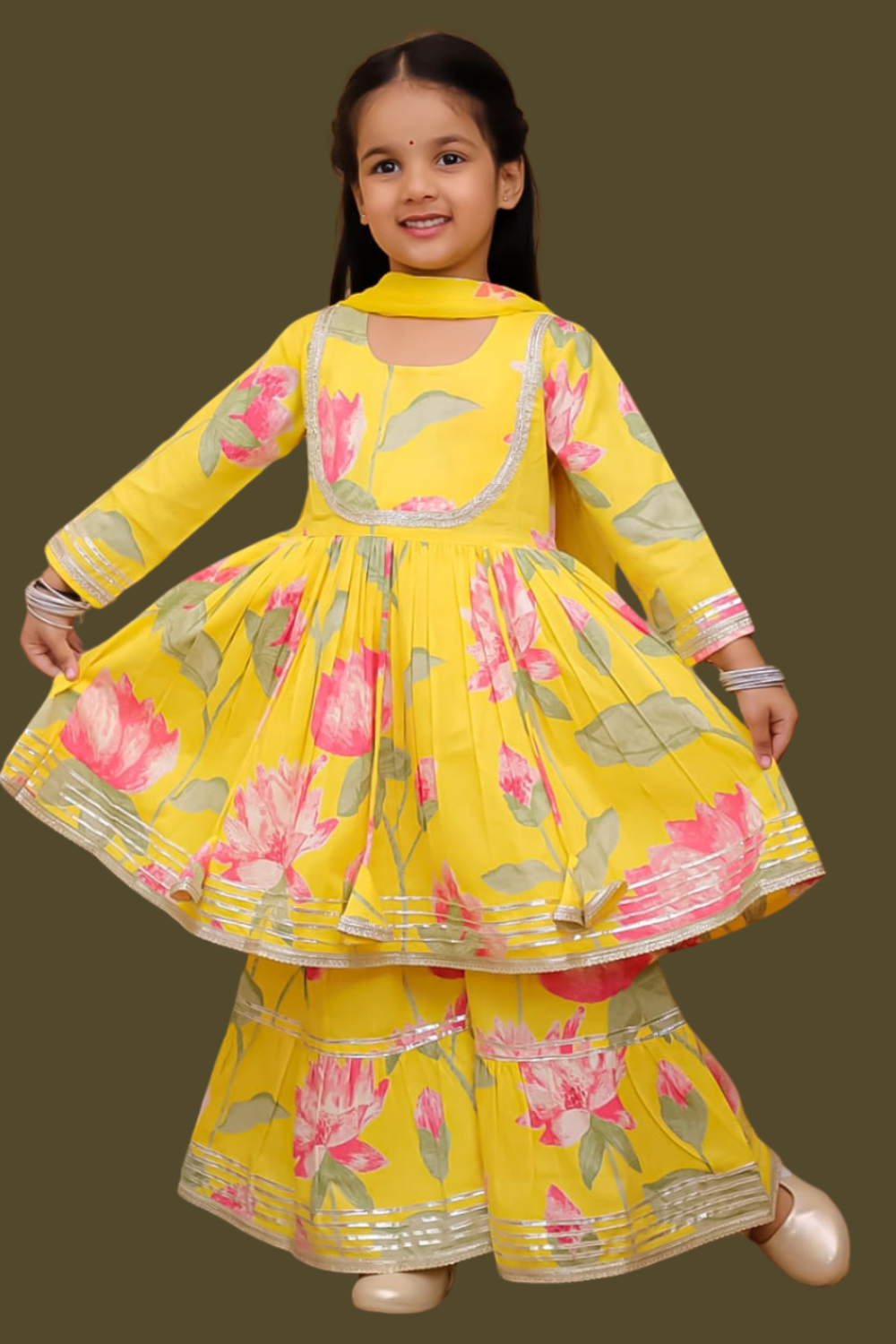 FROCK STYLE SHARARA WITH DUPATTA