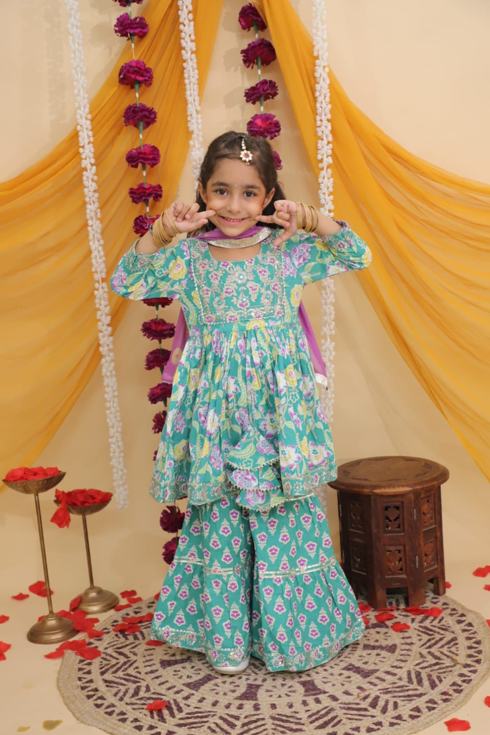 STYLISH PEPLUM SHARARA WITH DUPATTA