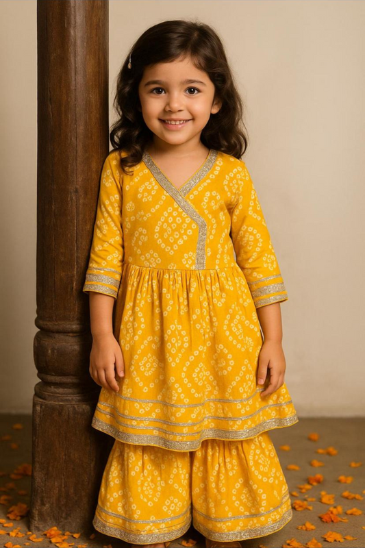 ANGRAKHA TOP WITH SHARARA & DUPATTA