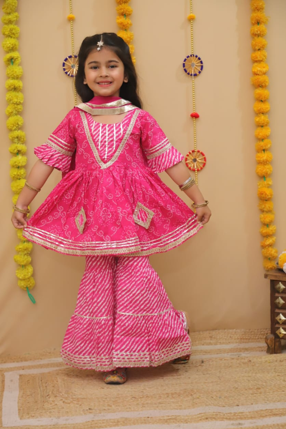 SHORT PEPLUM SHARARA WITH DUPATTA