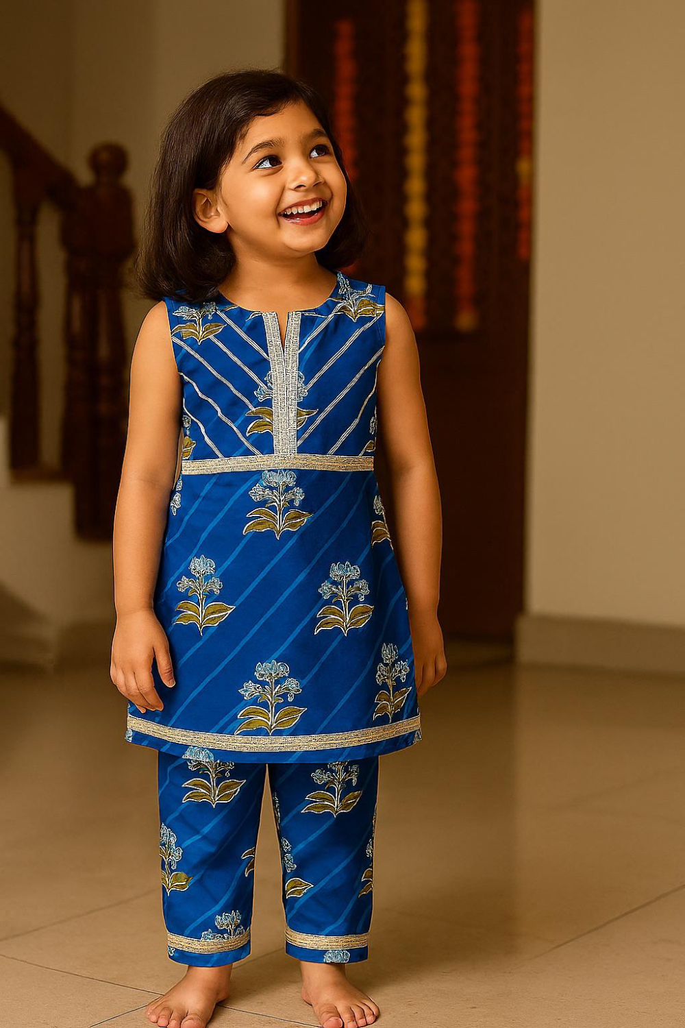 CASUAL SLEEVELESS KURTI PANT