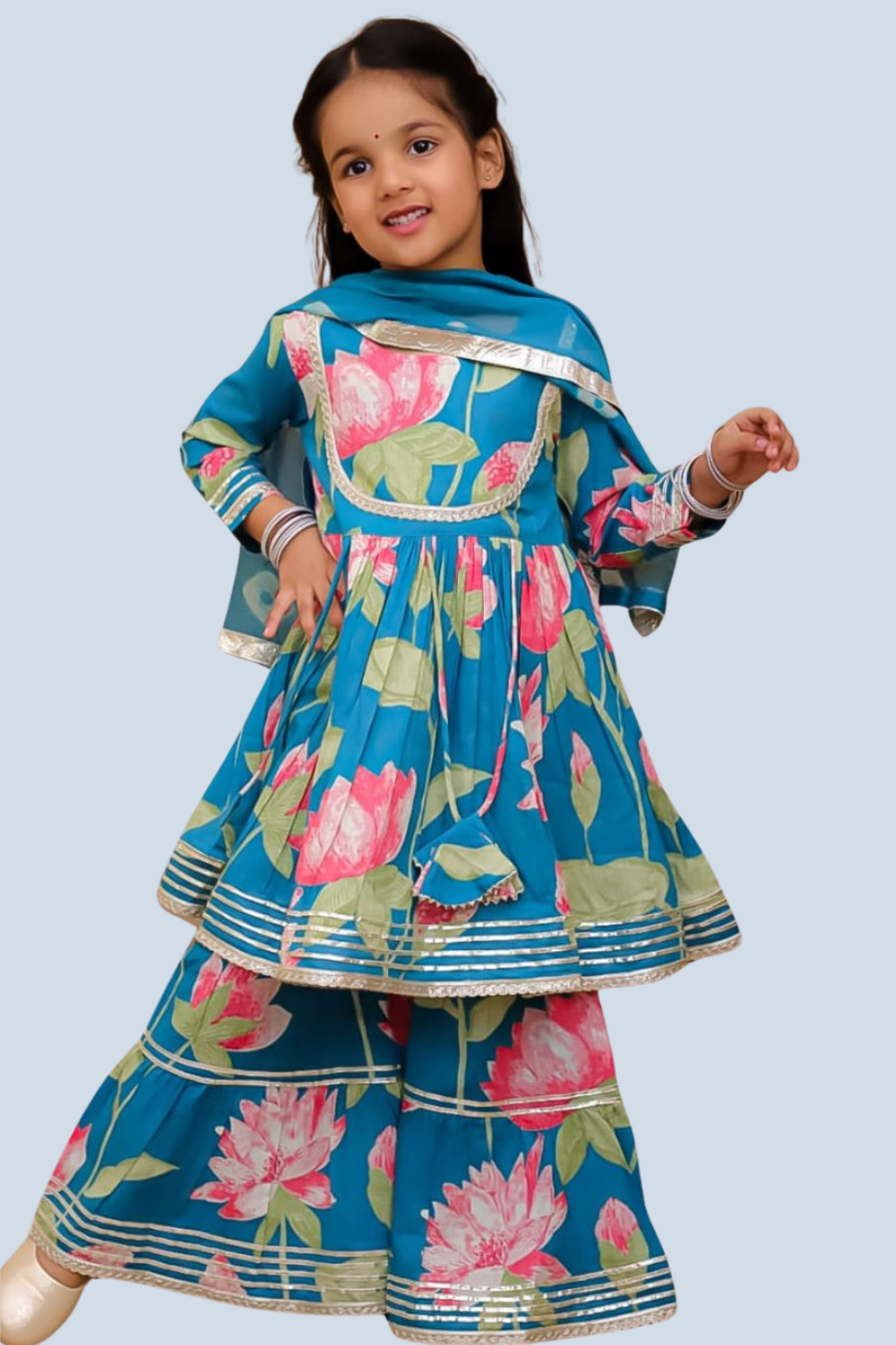 FROCK STYLE SHARARA WITH DUPATTA