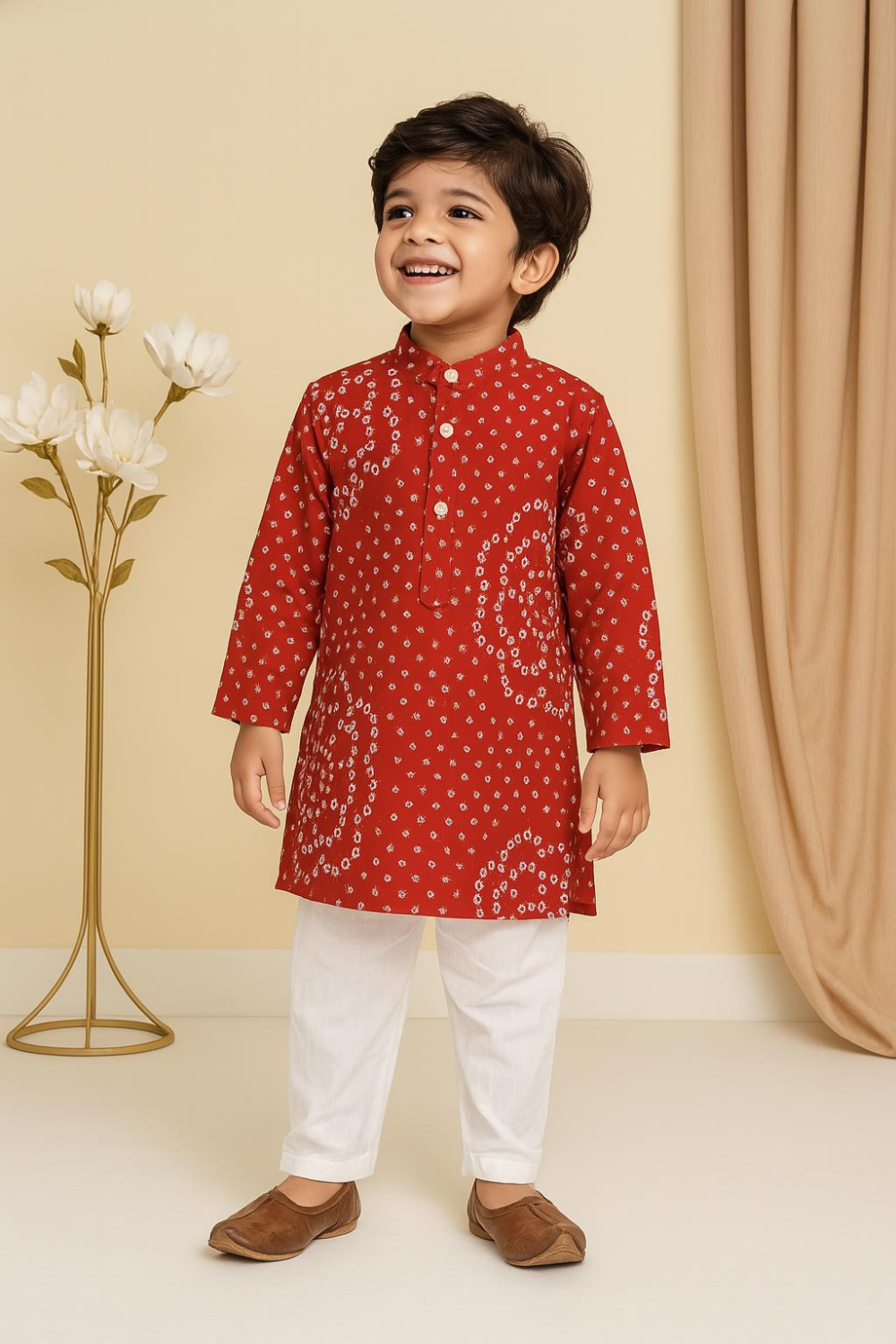 JAIPURI PRINT KURTA PAJAMA