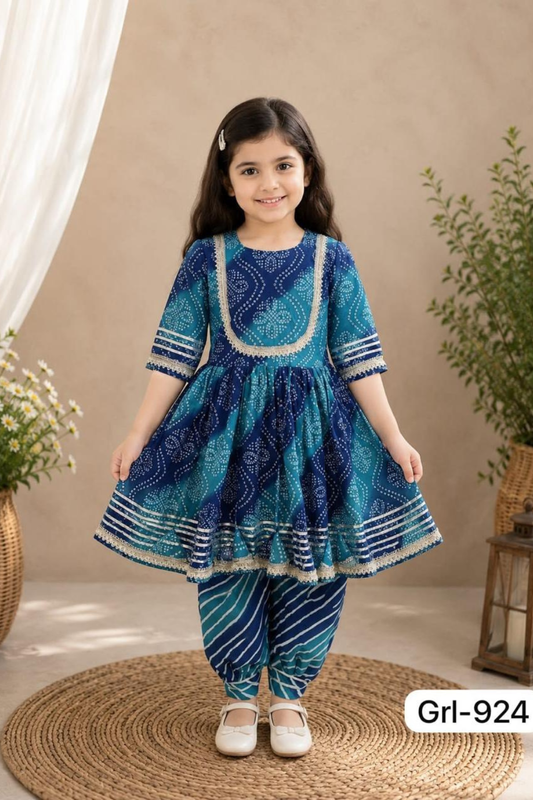 FROCK STYLE TOP WITH AFGHANI PANT